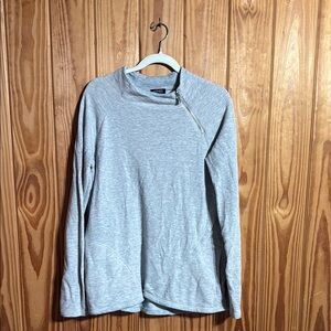 Jones New York Gray Zip-Up Sweater/long sleeve Size L